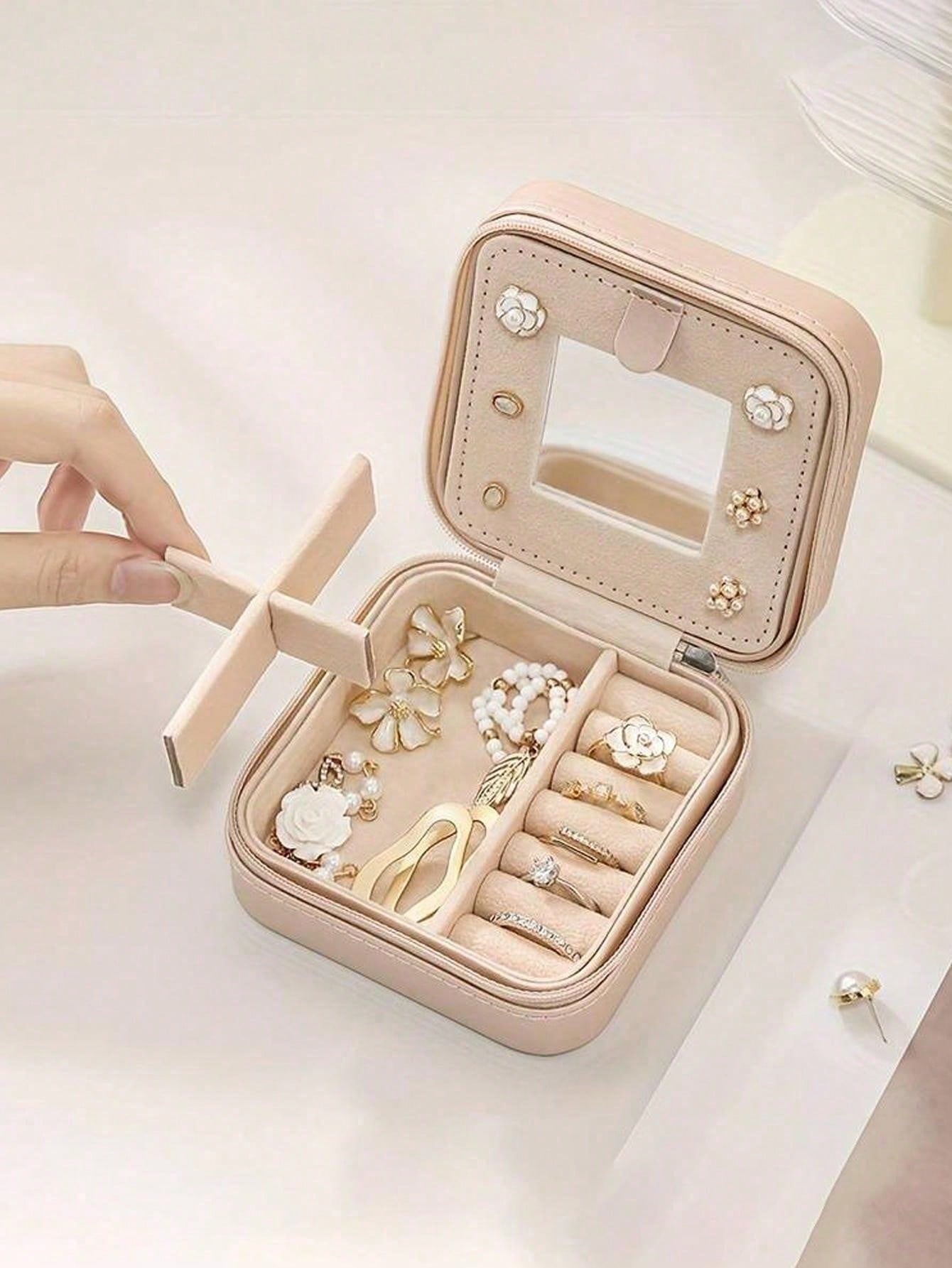 Large Capacity Jewelry Box, Jewelry Organizer Box, Multi-Function Jewelry Display Box, Gift For Women, Christmas Gift,Pouch,Makeup Pouch,Travel Essential