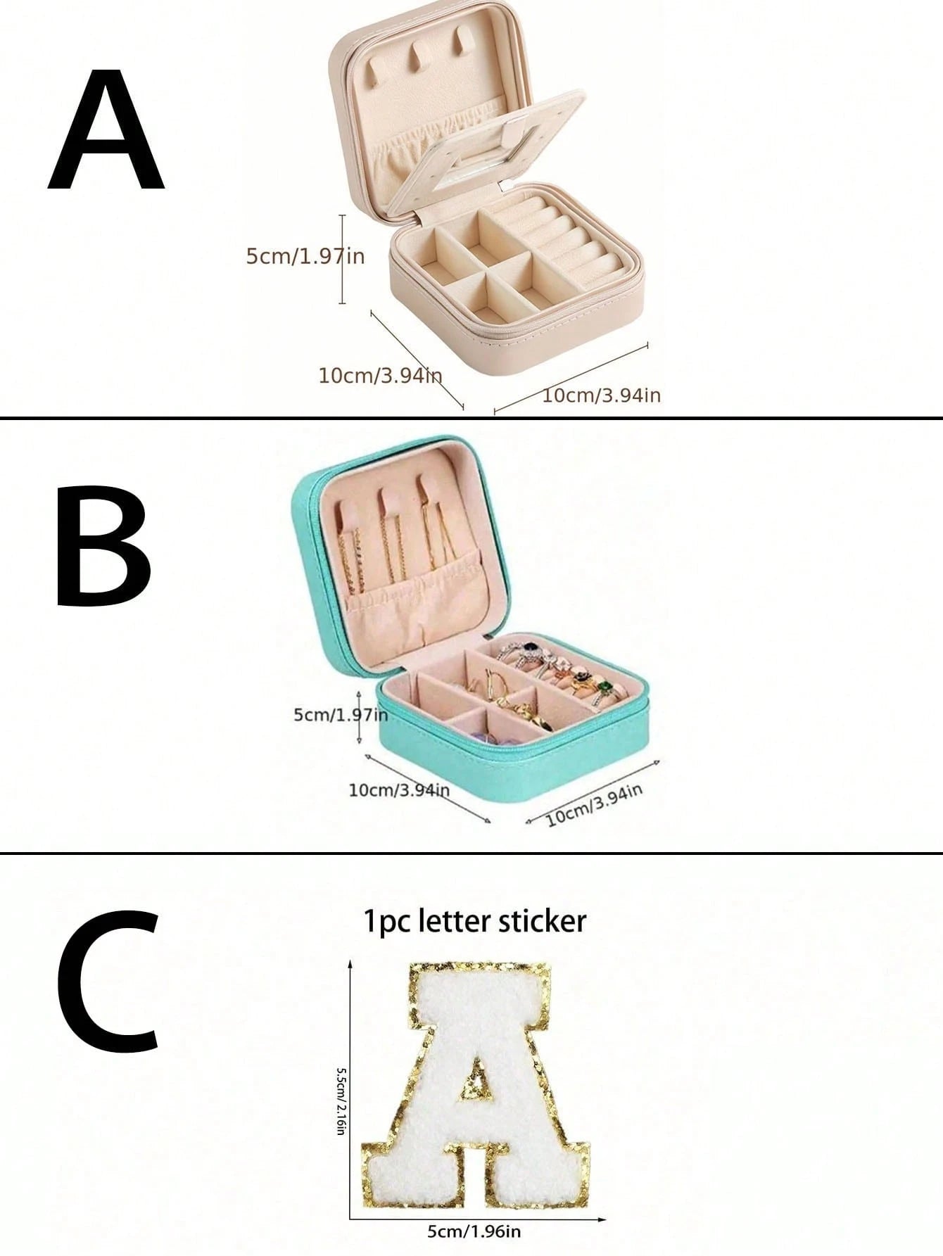 Large Capacity Jewelry Box, Jewelry Organizer Box, Multi-Function Jewelry Display Box, Gift For Women, Christmas Gift,Pouch,Makeup Pouch,Travel Essential
