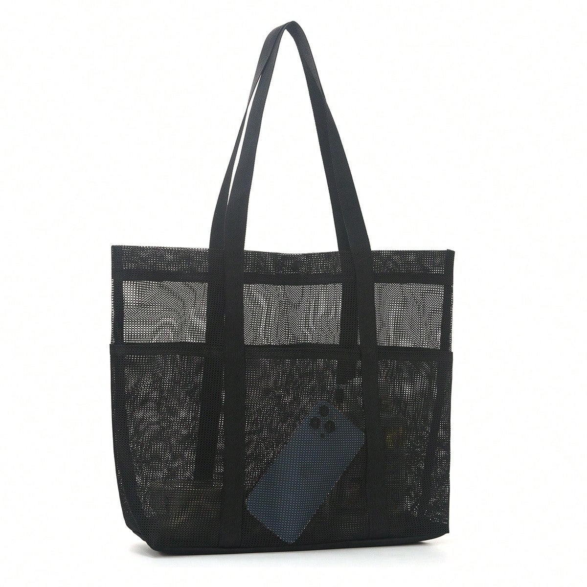 Large Women's Beach Tote Bag, Large Foldable Mesh Swimming Pool Travel Bag- Sandproof, Everyday Casual Tote Bag, Suitable For The Beach,Vacations