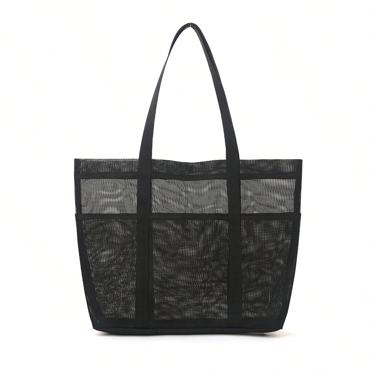Large Women's Beach Tote Bag, Large Foldable Mesh Swimming Pool Travel Bag- Sandproof, Everyday Casual Tote Bag, Suitable For The Beach,Vacations