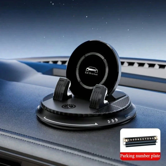 LCARS 2026 New Anti-Shake Car Phone Holder 360° Rotating Dashboard Navigation Mount Adhesive Suction Cup Stable Non-Wobble