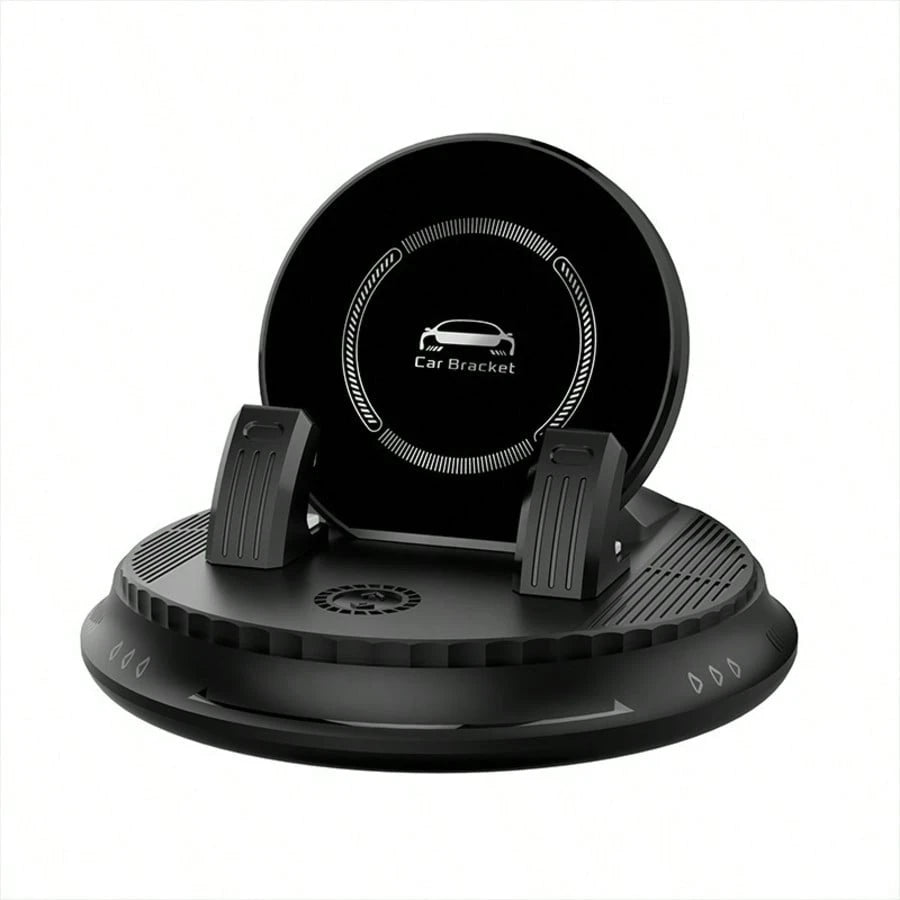 LCARS 2026 New Anti-Shake Car Phone Holder 360° Rotating Dashboard Navigation Mount Adhesive Suction Cup Stable Non-Wobble
