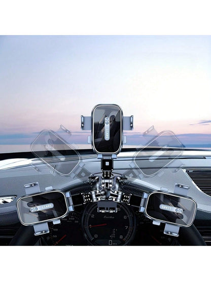 LCARS Car Dashboard Phone Holder, Suitable For Car Center Console Dashboard Use, Secure Grip With No Noise, Supports Horizontal And Vertical Screen For Phone Navigation Or Entertainment, Anti-Shake Ph