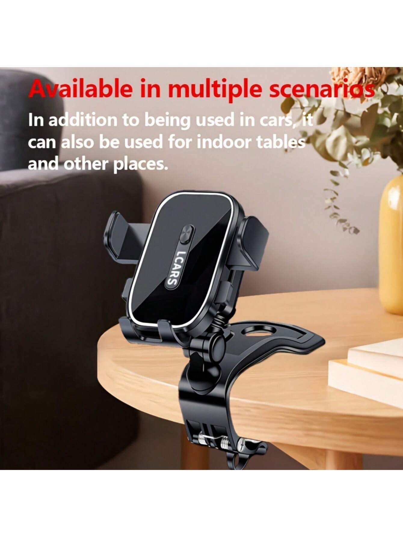 LCARS Car Dashboard Phone Holder, Suitable For Car Center Console Dashboard Use, Secure Grip With No Noise, Supports Horizontal And Vertical Screen For Phone Navigation Or Entertainment, Anti-Shake Ph