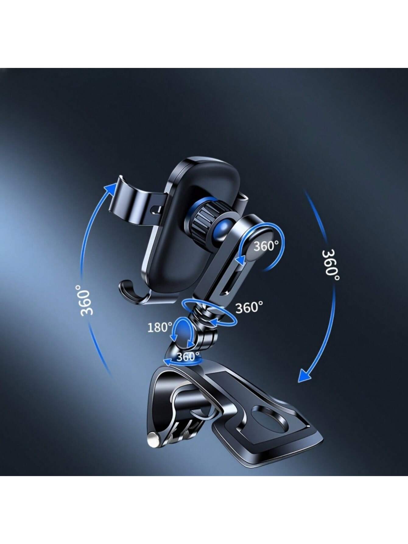 LCARS Car Dashboard Phone Holder, Suitable For Car Center Console Dashboard Use, Secure Grip With No Noise, Supports Horizontal And Vertical Screen For Phone Navigation Or Entertainment, Anti-Shake Ph