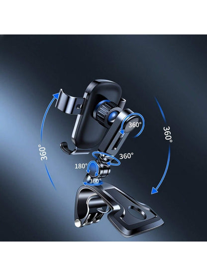LCARS Car Dashboard Phone Holder, Suitable For Car Center Console Dashboard Use, Secure Grip With No Noise, Supports Horizontal And Vertical Screen For Phone Navigation Or Entertainment, Anti-Shake Ph