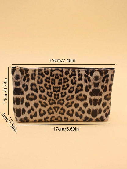 Leopard Envelope Makeup Bag
