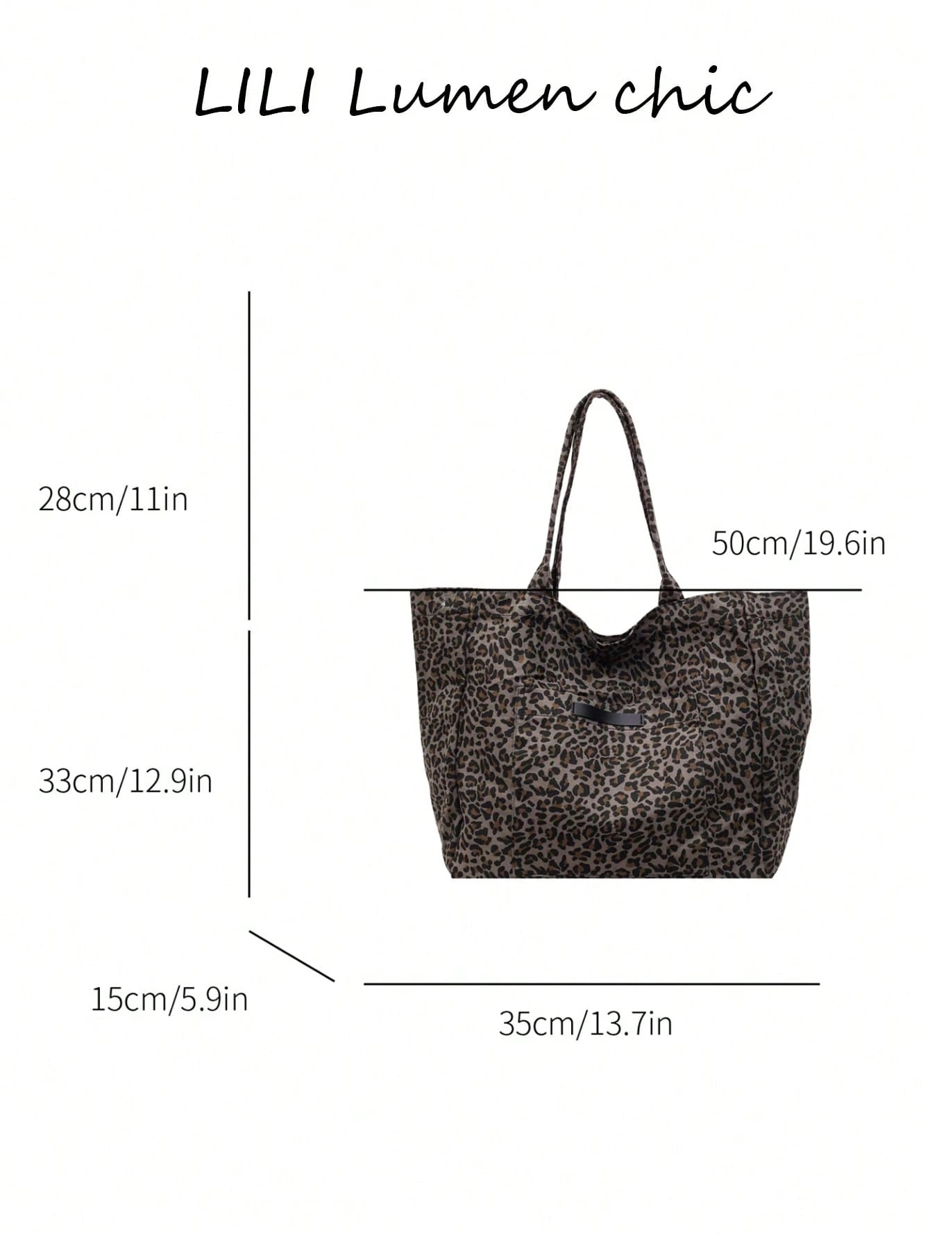Leopard Print Fabric Tote Bag, Minimalist Relaxed Oversized Design With Sturdy Wear-Resistant Fabric Material, Suitable For Students' Classes, Daily Outings, Weekend Shopping, Short Trips And Organizi