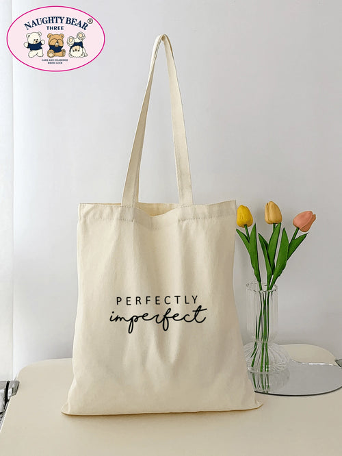 Letter Graphic Shopper Bag School Bag For Graduate, Teen Girls, Freshman, Sophomore, Junior & Senior In College, University & High School, Perfect For Outdoors,Travel & Back To School