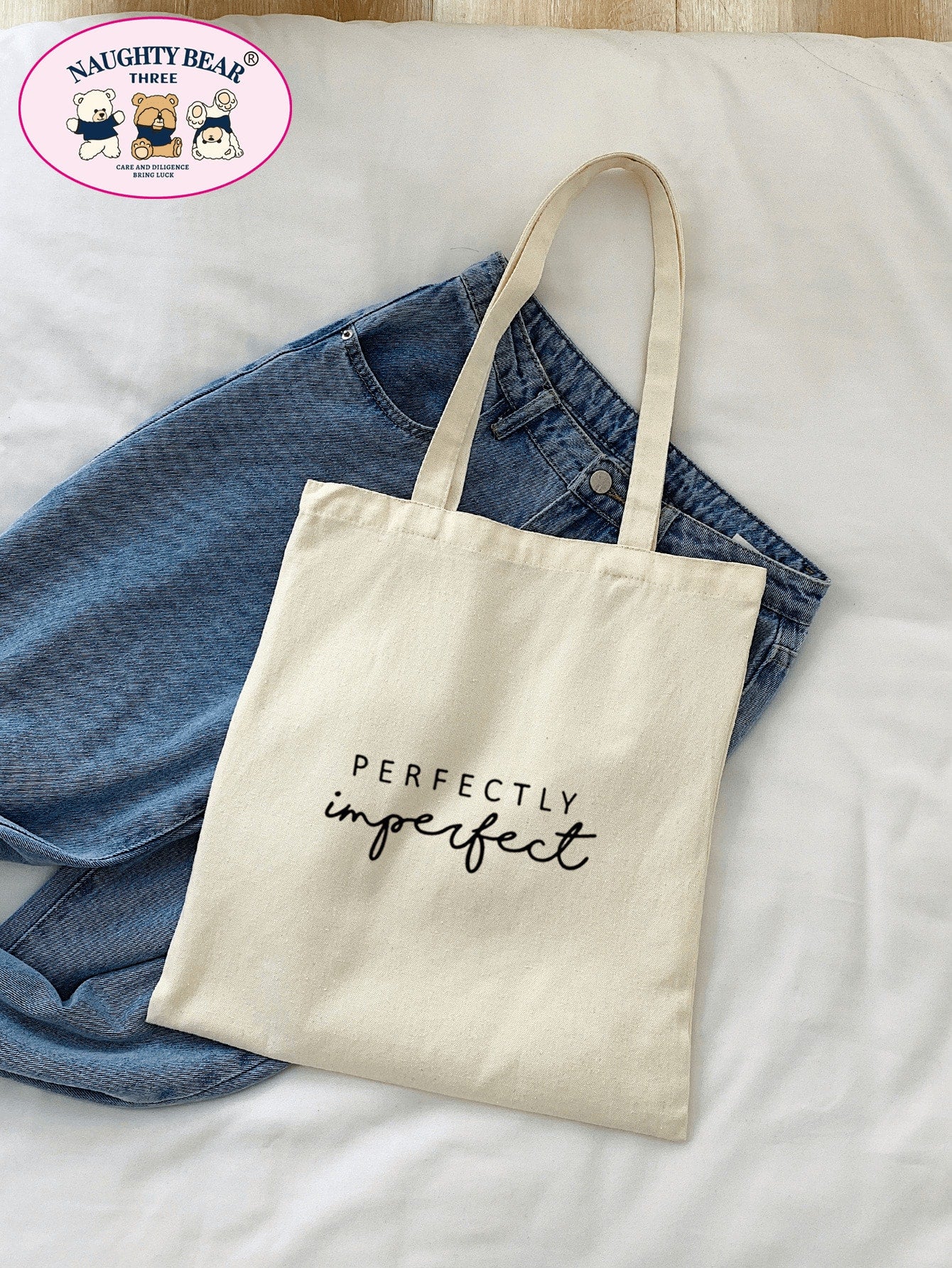 Letter Graphic Shopper Bag School Bag For Graduate, Teen Girls, Freshman, Sophomore, Junior & Senior In College, University & High School, Perfect For Outdoors,Travel & Back To School