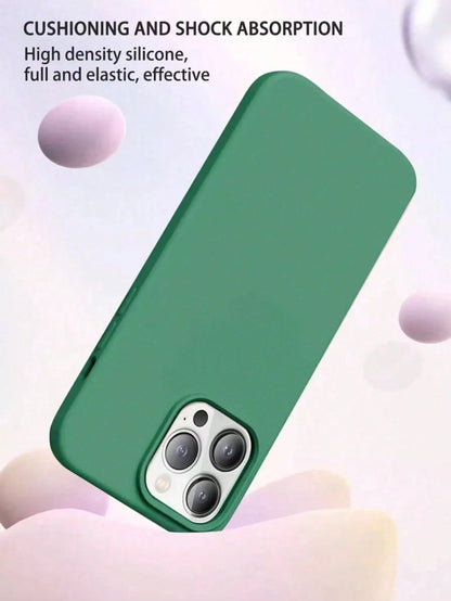 Liquid-Like Anti-Fingerprint Soft-Touch Silicone Phone Case, Solid Color Protective Cover, Compatible With/17promax/16promax/15/15Pro/15Plus/15Promax S26/S25/S24/S23/A57/A37/A27 Honor X9c/X9d.......W