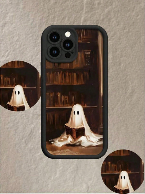 Little Ghost Books Pattern Phone Case Sky Eye Ladder For Iphone 7/ 7Plus/ 8/ 8Plus/ 11/ 11Pro/ 11Promax/ 12/ 12Pro/ 12Promax/ 13/ 13Pro For Iphone14/ 14Pro/ 14Plus/ 14Promax/ 15/ 15Pro/ 15Plus/ 15Prom