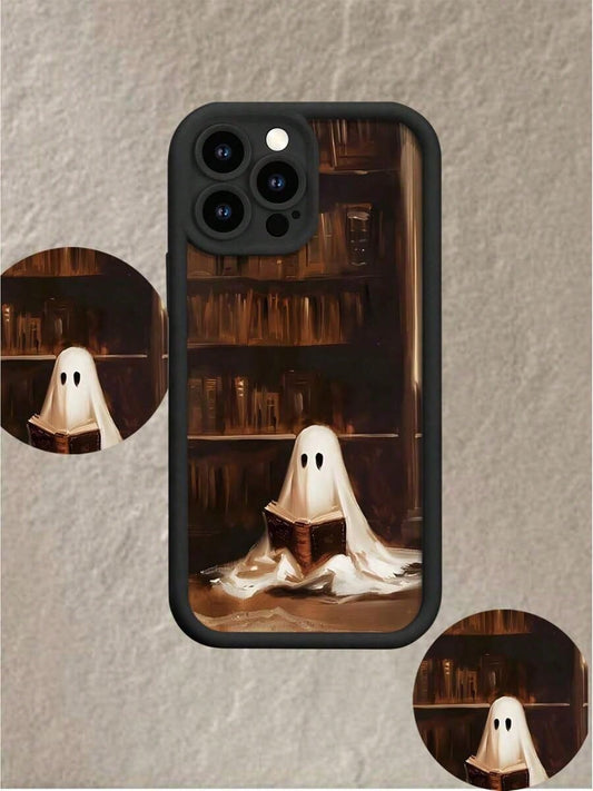 Little Ghost Books Pattern Phone Case Sky Eye Ladder For Iphone 7/ 7Plus/ 8/ 8Plus/ 11/ 11Pro/ 11Promax/ 12/ 12Pro/ 12Promax/ 13/ 13Pro For Iphone14/ 14Pro/ 14Plus/ 14Promax/ 15/ 15Pro/ 15Plus/ 15Prom