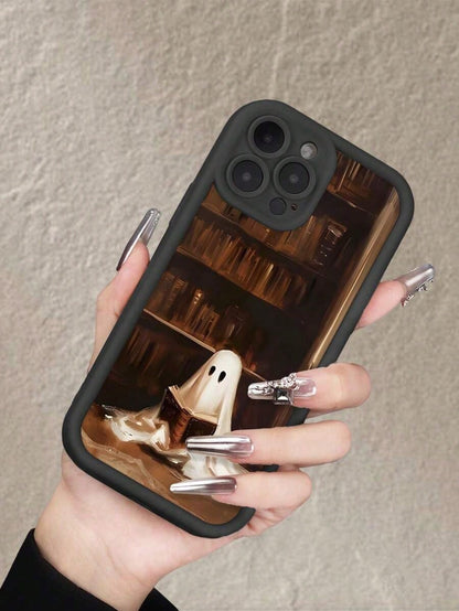 Little Ghost Books Pattern Phone Case Sky Eye Ladder For Iphone 7/ 7Plus/ 8/ 8Plus/ 11/ 11Pro/ 11Promax/ 12/ 12Pro/ 12Promax/ 13/ 13Pro For Iphone14/ 14Pro/ 14Plus/ 14Promax/ 15/ 15Pro/ 15Plus/ 15Prom