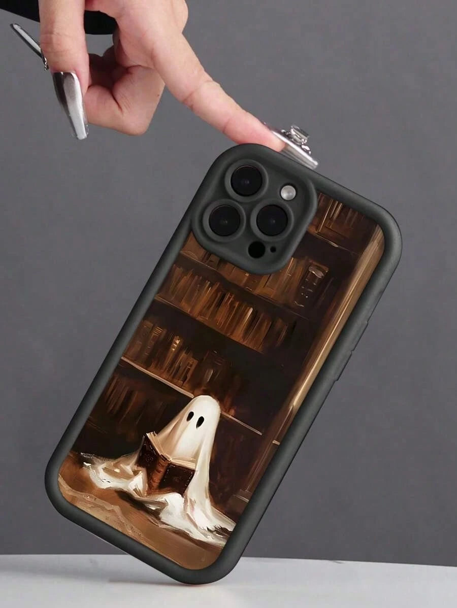 Little Ghost Books Pattern Phone Case Sky Eye Ladder For Iphone 7/ 7Plus/ 8/ 8Plus/ 11/ 11Pro/ 11Promax/ 12/ 12Pro/ 12Promax/ 13/ 13Pro For Iphone14/ 14Pro/ 14Plus/ 14Promax/ 15/ 15Pro/ 15Plus/ 15Prom