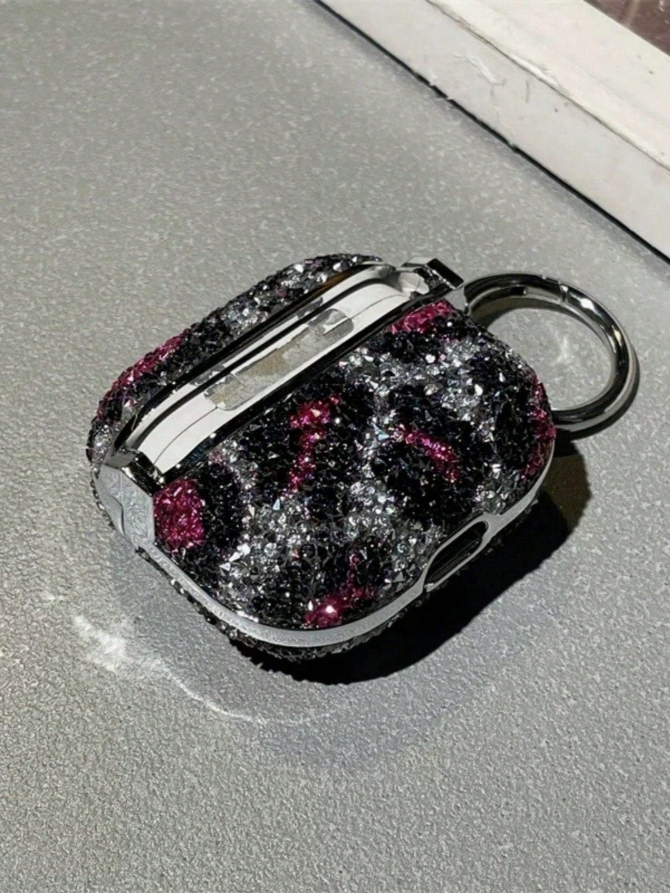 Luxury Bling Rhinestone Leopard Print Compatible With AirPods Pro, Wireless Bluetooth Earphone Case Compatible With Airpods Pro 1/2/3/4/5 Spring Gift Party