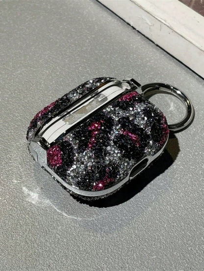 Luxury Bling Rhinestone Leopard Print Compatible With AirPods Pro, Wireless Bluetooth Earphone Case Compatible With Airpods Pro 1/2/3/4/5 Spring Gift Party