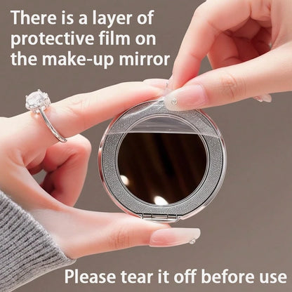 Luxury Shiny Rhinestone Lens Protect PlatingAnti-Drop Case With Shiny Glitter MakeupMirror Ring Holder Bracket Phone Case High Quality Shockproof Bumper BackCover Compatible With IPhone 17 16E 15 14 1