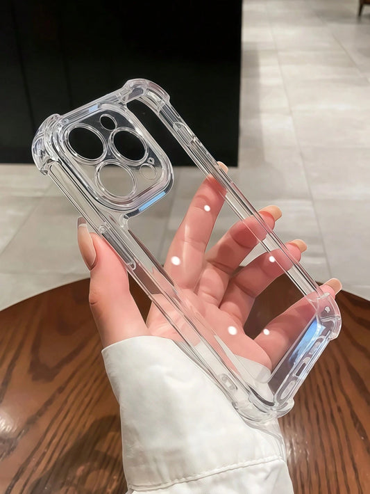 Luxury Shock-Absorbing Crystal Clear Phone Case, Military-Grade Drop Protection Compatible With IPhone 16/16 Pro/16E/16 Plus/16 Pro Max/15/15 Pro Max/15 Plus/14/13/12/11/11 Pro Max/XR/XS Max And S25/S