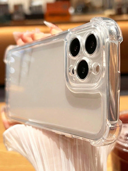 Luxury Shock-Absorbing Crystal Clear Phone Case, Military-Grade Drop Protection Compatible With IPhone 16/16 Pro/16E/16 Plus/16 Pro Max/15/15 Pro Max/15 Plus/14/13/12/11/11 Pro Max/XR/XS Max And S25/S