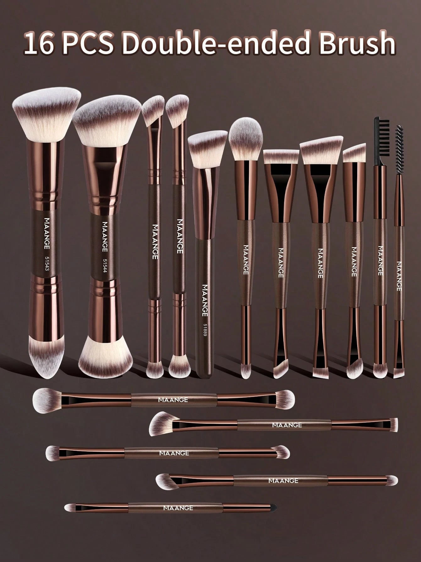 MAANGE 1/7/5/11/13/16/19/21/24pcs Professional Makeup Brush Set, Includes Storage Bag, Storage Tube, Makeup Accessories, Bronze Brush, Highlighter Brush, Concealer Brush, Foundation Brush, Blush Brush