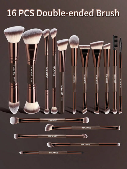 MAANGE 1/7/5/11/13/16/19/21/24pcs Professional Makeup Brush Set, Includes Storage Bag, Storage Tube, Makeup Accessories, Bronze Brush, Highlighter Brush, Concealer Brush, Foundation Brush, Blush Brush