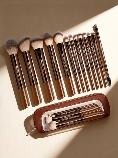 MAANGE 1/7/5/11/13/16/19/21/24pcs Professional Makeup Brush Set, Includes Storage Bag, Storage Tube, Makeup Accessories, Bronze Brush, Highlighter Brush, Concealer Brush, Foundation Brush, Blush Brush