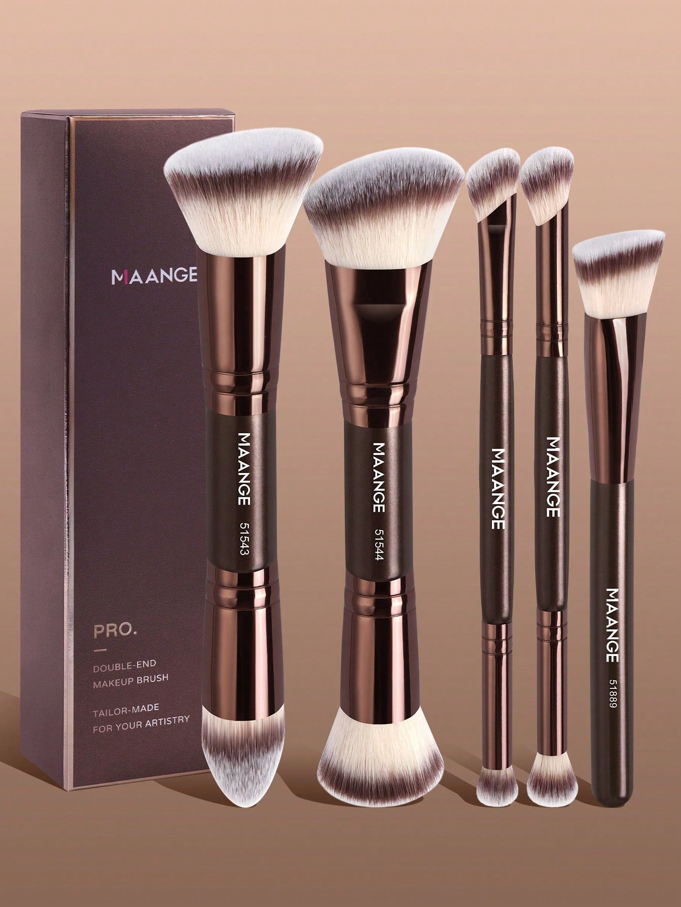 MAANGE 1/7/5/11/13/16/19/21/24pcs Professional Makeup Brush Set, Includes Storage Bag, Storage Tube, Makeup Accessories, Bronze Brush, Highlighter Brush, Concealer Brush, Foundation Brush, Blush Brush