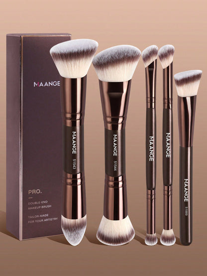 MAANGE 1/7/5/11/13/16/19/21/24pcs Professional Makeup Brush Set, Includes Storage Bag, Storage Tube, Makeup Accessories, Bronze Brush, Highlighter Brush, Concealer Brush, Foundation Brush, Blush Brush