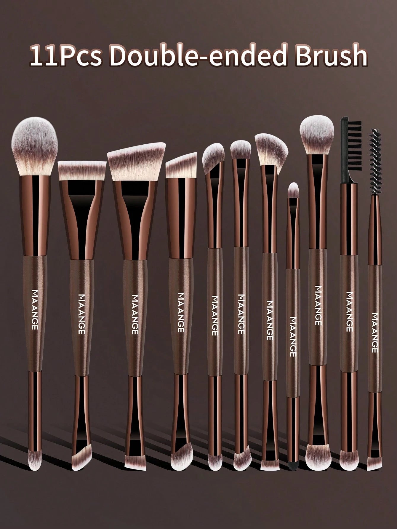 MAANGE 1/7/5/11/13/16/19/21/24pcs Professional Makeup Brush Set, Includes Storage Bag, Storage Tube, Makeup Accessories, Bronze Brush, Highlighter Brush, Concealer Brush, Foundation Brush, Blush Brush