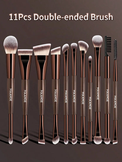 MAANGE 1/7/5/11/13/16/19/21/24pcs Professional Makeup Brush Set, Includes Storage Bag, Storage Tube, Makeup Accessories, Bronze Brush, Highlighter Brush, Concealer Brush, Foundation Brush, Blush Brush