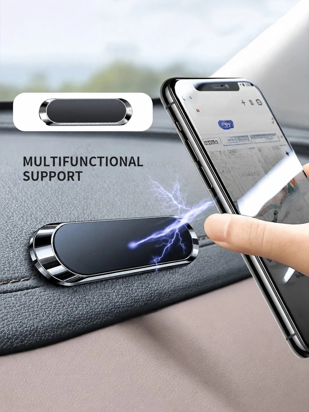 Magnetic Car Phone Mount, Creative Mini Magnetic Mount, Dashboard Phone Navigation Holder, Car Interior Accessory, Automotive Accessory,Holiday And Birthday Gifts