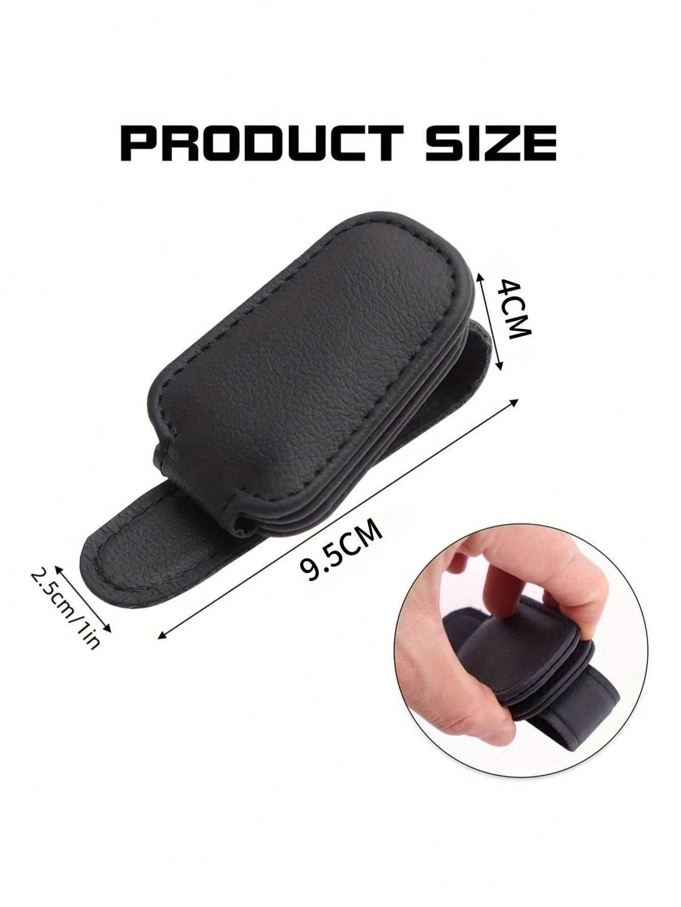 Magnetic Leather Fashion Glasses Clip, Suitable For Car Sun Visor, Eyeglasses Hook Clip, Car Interior Sun Visor Accessories