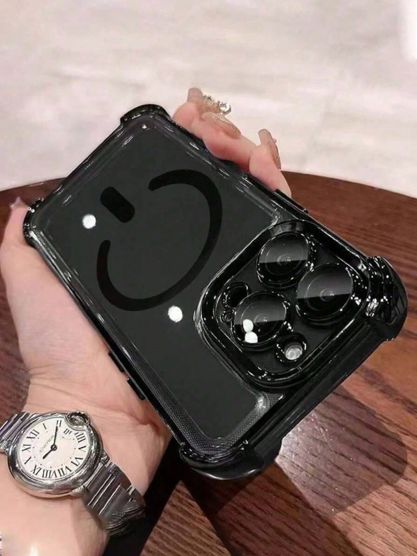 Magnetic Shockproof Electroplated Transparent Basic Phone Premium Case (Lens Protector Included) 1pc Four-Corner Anti-Fall New Phone Case Compatible With Apple 17 Pro Max/16 Pro Max/15/14 Pro/13/12/11