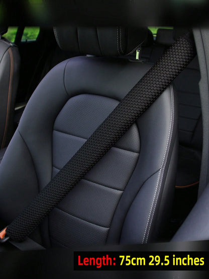 MEIKAXIU 1pc Embroidered Fabric Breathable Extended Car/Truck Seat Belt Shoulder Pad With 30cm/11.8 Inch, 50cm/16.7 Inch, 75cm/29.5 Inch Length Options, Automotive Interior Accessory