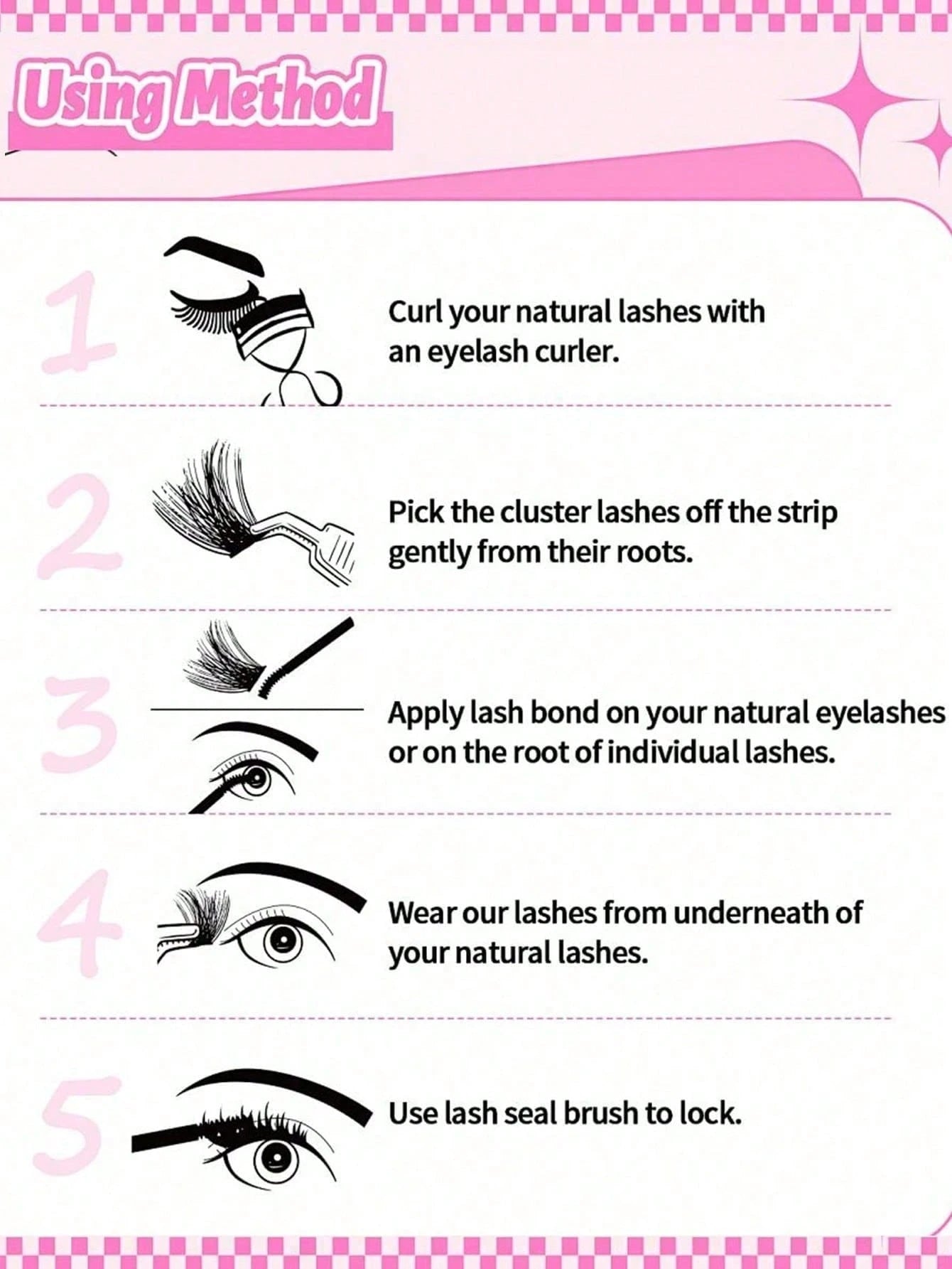 MEM 384pcs D Curl 3D Fluffy Cluster False Eyelashes Set, Soft Reusable Segmented False Eyelashes, Beginner DIY Set With Tutorial, Glue And Styling Liquid, Natural Big Eye Makeup, Suitable For Daily, T