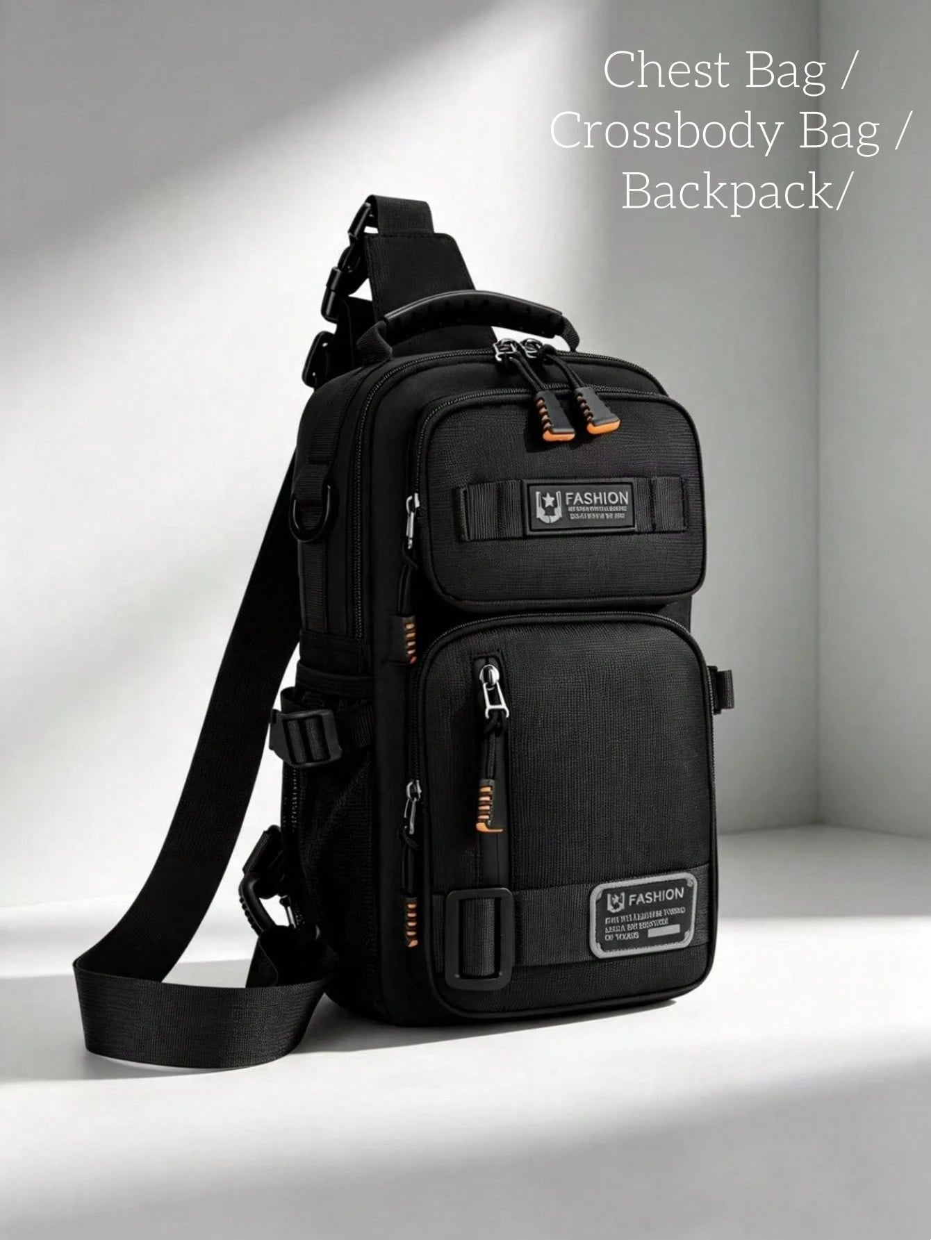 Men's New Multifunctional Fashion Chest Bag, Combination Lock, Four Ways To Wear, High-Quality PU, Premium Leather Feel, Gift For Boyfriend, Husband, Father, Travel Sports Shoulder Crossbody Chest Bag