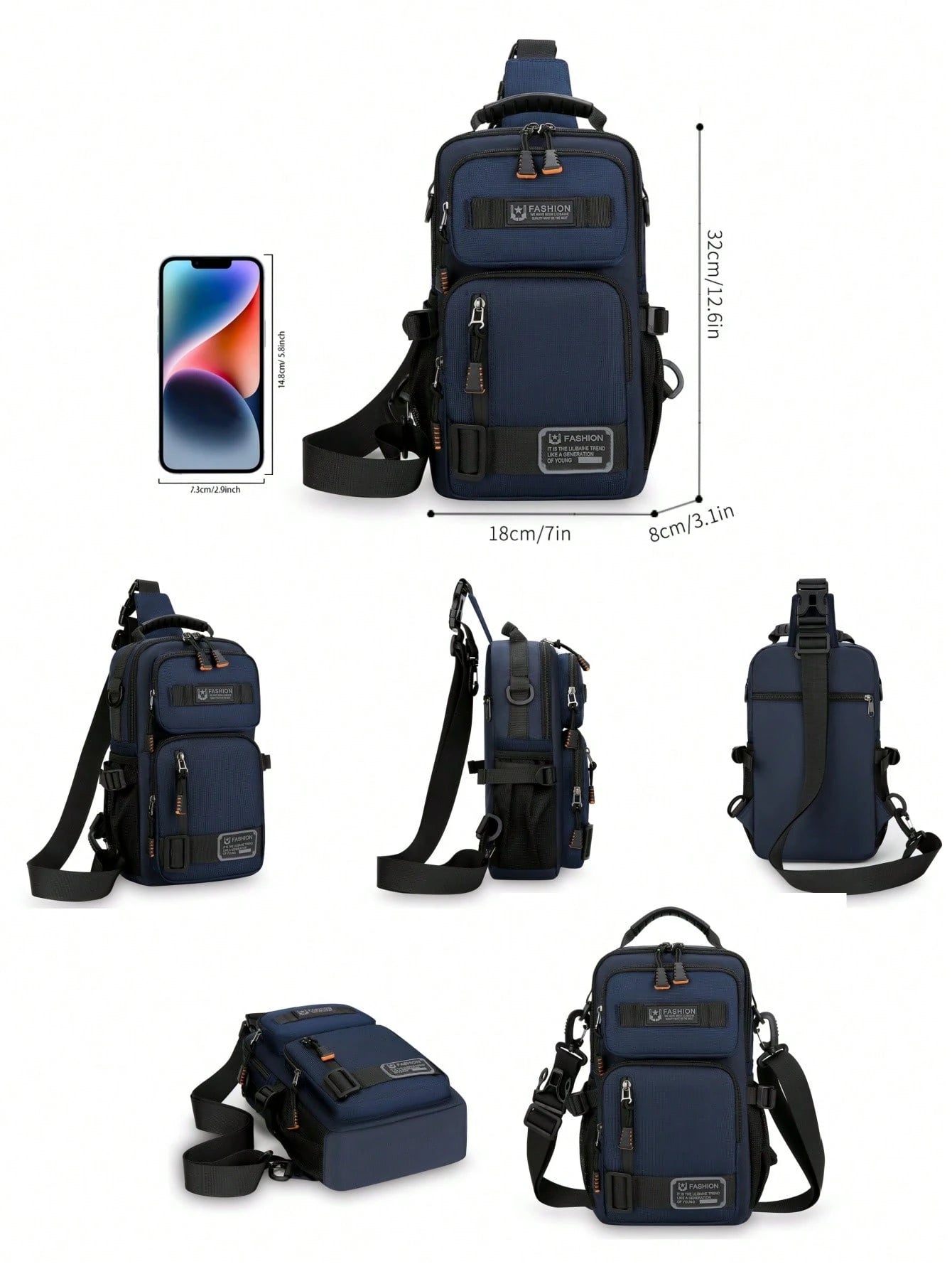 Men's New Multifunctional Fashion Chest Bag, Combination Lock, Four Ways To Wear, High-Quality PU, Premium Leather Feel, Gift For Boyfriend, Husband, Father, Travel Sports Shoulder Crossbody Chest Bag