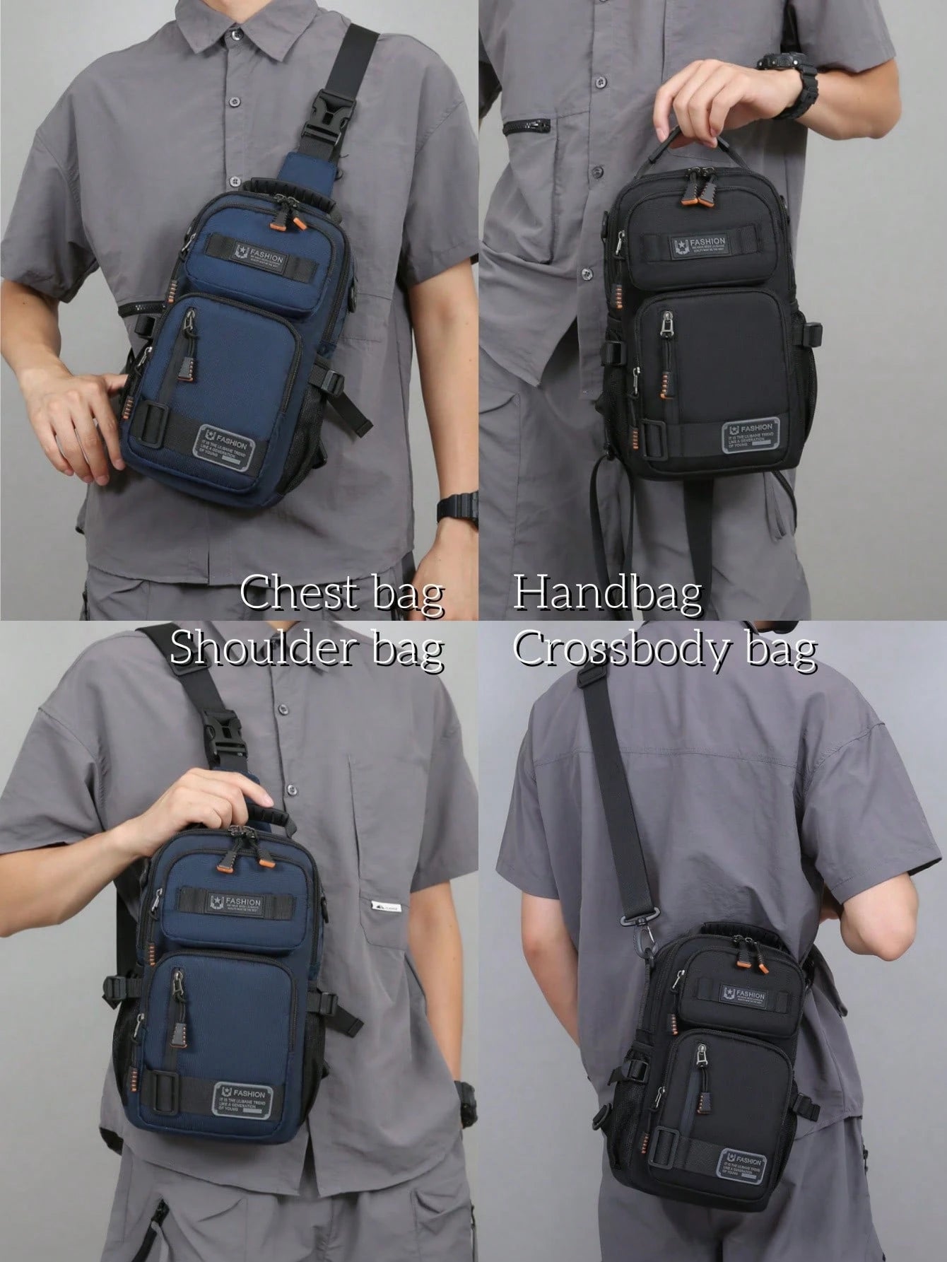 Men's New Multifunctional Fashion Chest Bag, Combination Lock, Four Ways To Wear, High-Quality PU, Premium Leather Feel, Gift For Boyfriend, Husband, Father, Travel Sports Shoulder Crossbody Chest Bag