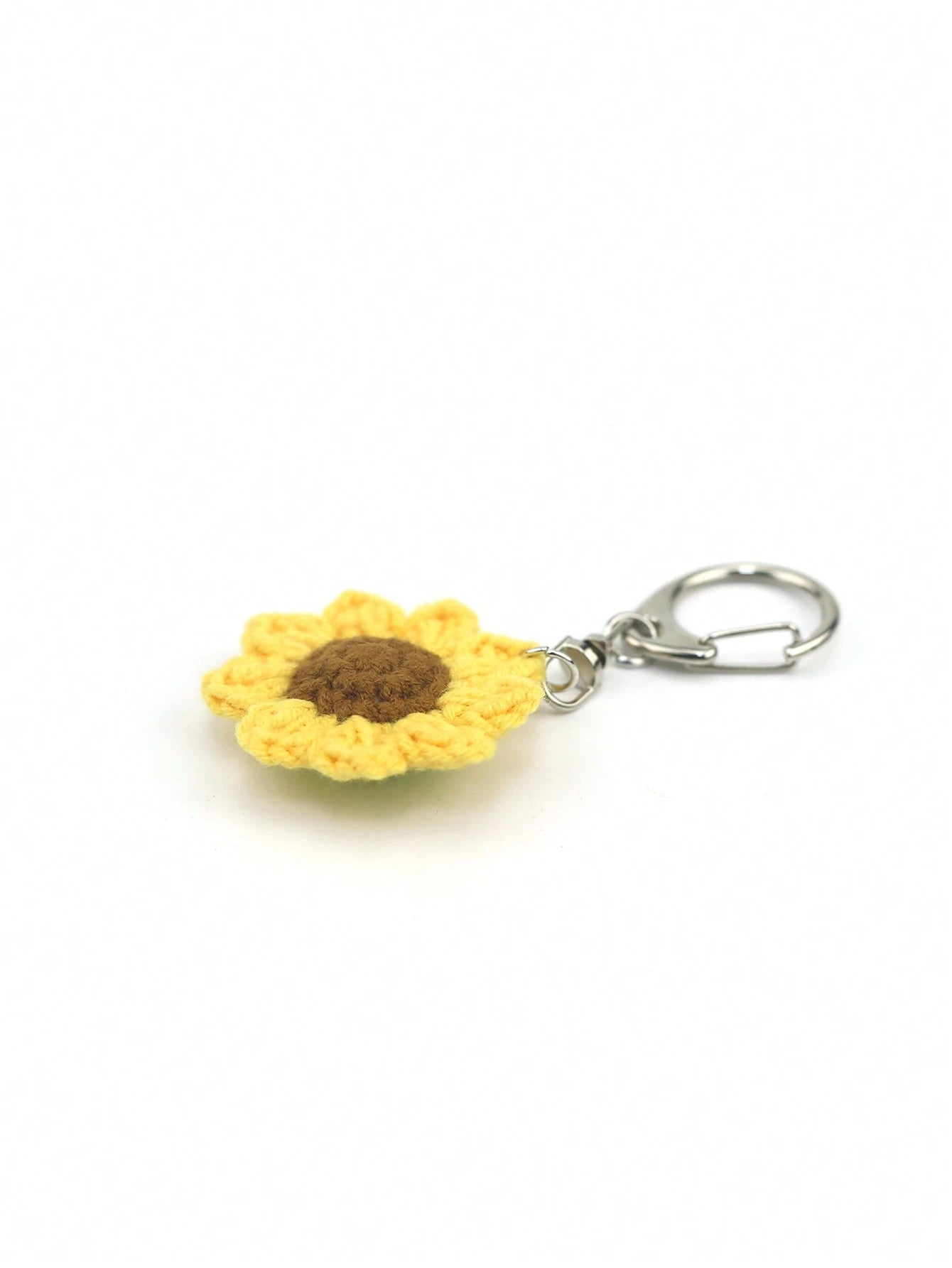 Mini Hand Crocheted Sunflower Bag Charm & Keychain Pendant Plush Keychain Crochet Thank You Gifts Teacher Accessories Crochet Accessories