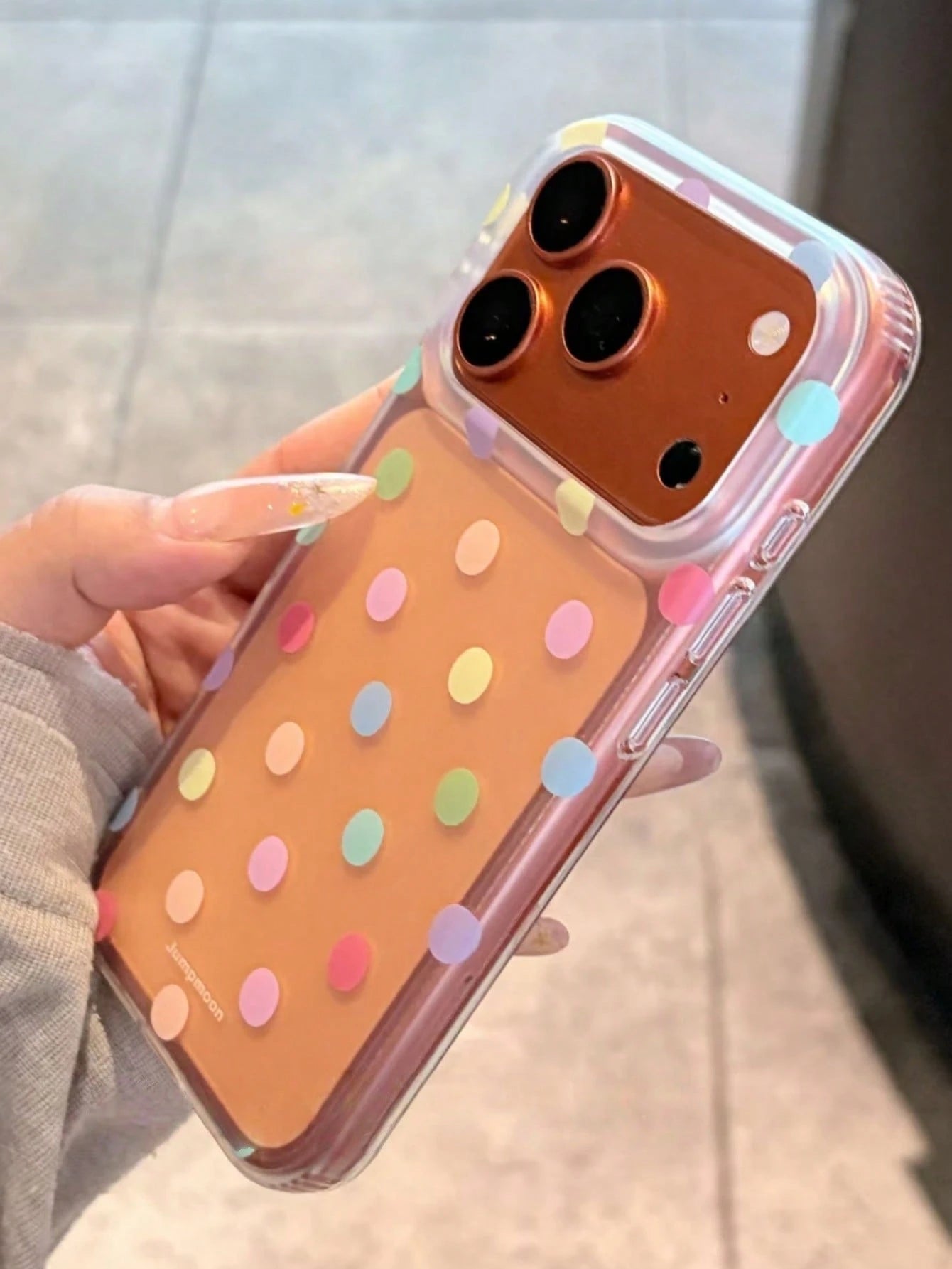 Minimalist Ins Niche Colorful Polka Dot Phone Case Compatible With Iphone 15, 14, 13, 17 Pro Max, 16 Pro Max, Matte Protective Cover, Creative Unique Stylish Popular