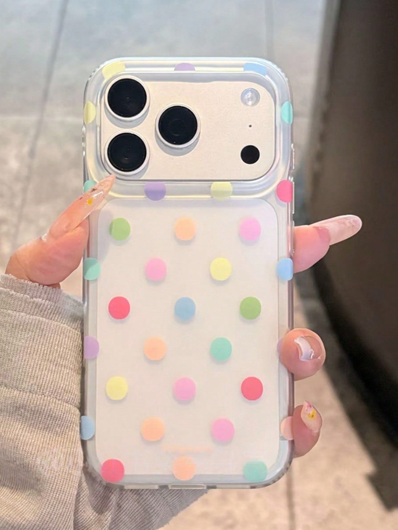Minimalist Ins Niche Colorful Polka Dot Phone Case Compatible With Iphone 15, 14, 13, 17 Pro Max, 16 Pro Max, Matte Protective Cover, Creative Unique Stylish Popular