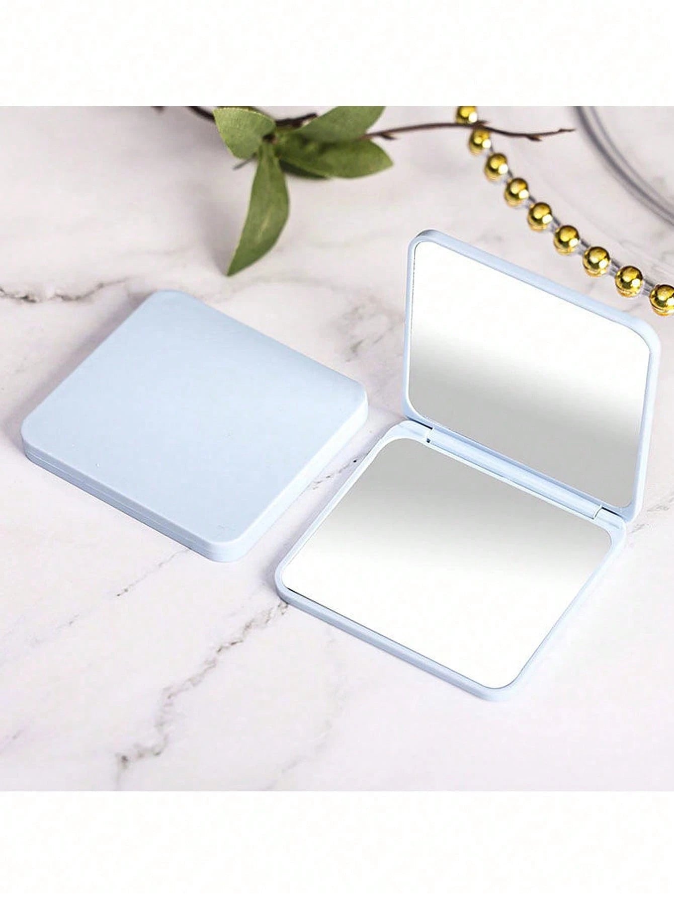 Minimalist Portable White Square Folding Mirror,Cheap,Stocking Stuffers,Makeup,Makeup Tools,Cheap Stuff,Gifts,Gifts For Women,Christmas Gifts,Giveaways,Travel,Cheap Stuff,Travel Essential