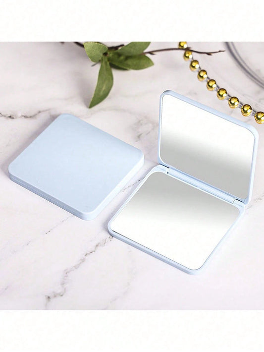 Minimalist Portable White Square Folding Mirror,Cheap,Stocking Stuffers,Makeup,Makeup Tools,Cheap Stuff,Gifts,Gifts For Women,Christmas Gifts,Giveaways,Travel,Cheap Stuff,Travel Essential