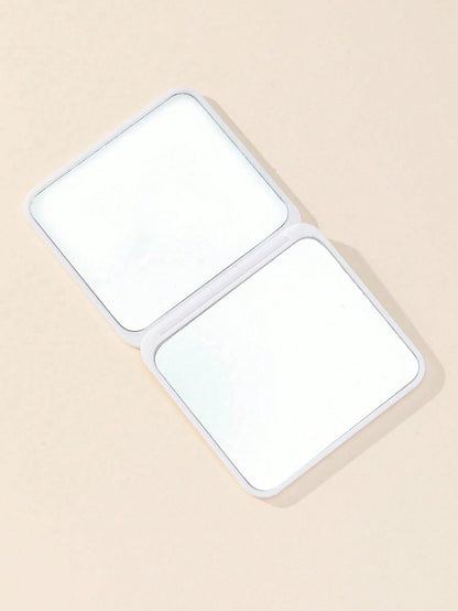 Minimalist Portable White Square Folding Mirror,Cheap,Stocking Stuffers,Makeup,Makeup Tools,Cheap Stuff,Gifts,Gifts For Women,Christmas Gifts,Giveaways,Travel,Cheap Stuff,Travel Essential