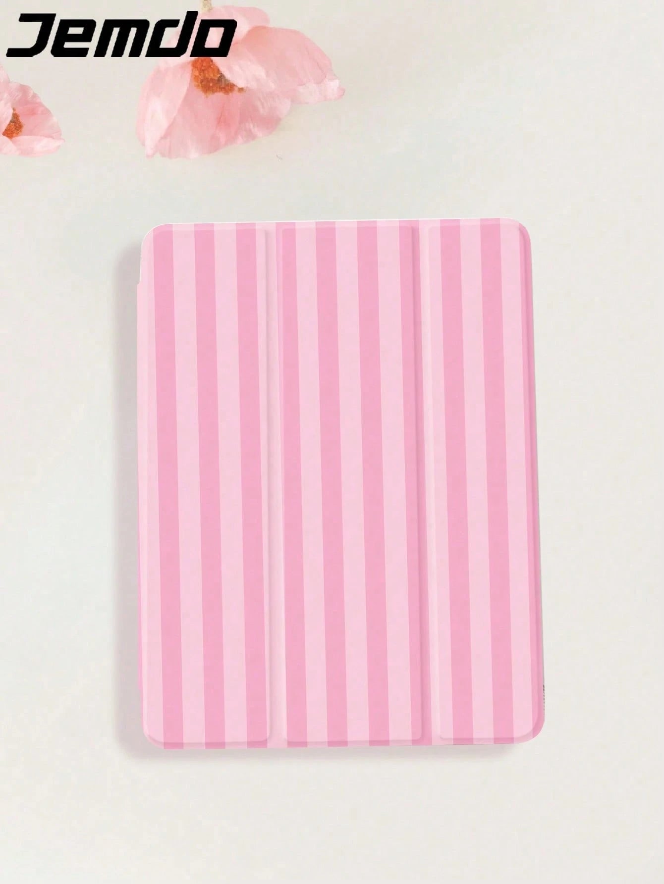Minimalist Stylish Bicolor Striped, Pink And Yellow Striped Print Tablet Protective Case, Compatible With IPad 10.2 Inch, IPad Pro 2021/2020, IPad 9th/10th Gen, Galaxy Tab A8 10.5 Inch 2022, Matepad 1