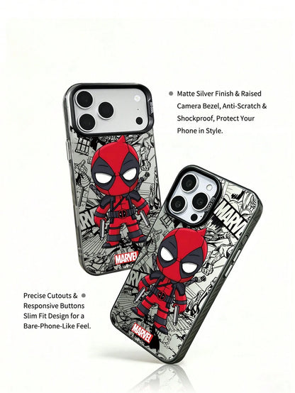 Miniso Marvel Spider-Man Iron Man Cartoon Men's Phone Case, Compatible With IPhone 17 Pro Max/17 Pro/Air/16 Pro Max/15 Plus/14/13/IP 17/15Pro/12 Pro/11/16 Plus, XR Apple Android Models, Galaxy S22, S2