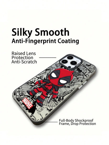 Miniso Marvel Spider-Man Iron Man Cartoon Men's Phone Case, Compatible With IPhone 17 Pro Max/17 Pro/Air/16 Pro Max/15 Plus/14/13/IP 17/15Pro/12 Pro/11/16 Plus, XR Apple Android Models, Galaxy S22, S2