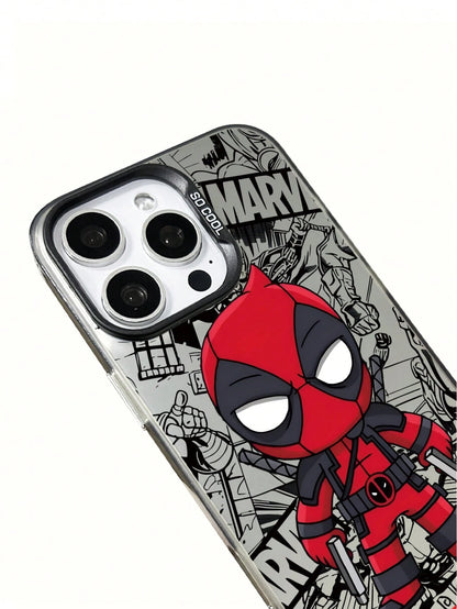 Miniso Marvel Spider-Man Iron Man Cartoon Men's Phone Case, Compatible With IPhone 17 Pro Max/17 Pro/Air/16 Pro Max/15 Plus/14/13/IP 17/15Pro/12 Pro/11/16 Plus, XR Apple Android Models, Galaxy S22, S2