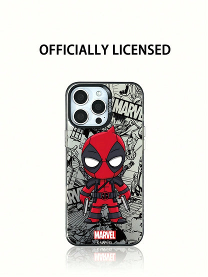 Miniso Marvel Spider-Man Iron Man Cartoon Men's Phone Case, Compatible With IPhone 17 Pro Max/17 Pro/Air/16 Pro Max/15 Plus/14/13/IP 17/15Pro/12 Pro/11/16 Plus, XR Apple Android Models, Galaxy S22, S2